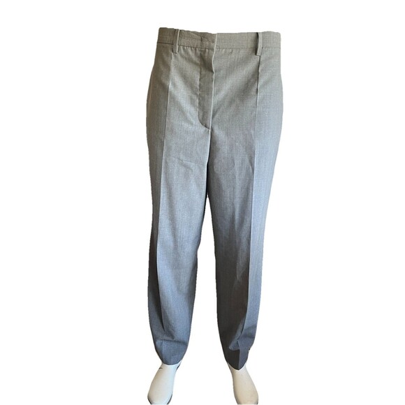 Prada Milano Virgin Wool Designer Dress Pants Men’s 34x26 Gray Cuffed Italian - Picture 2 of 13